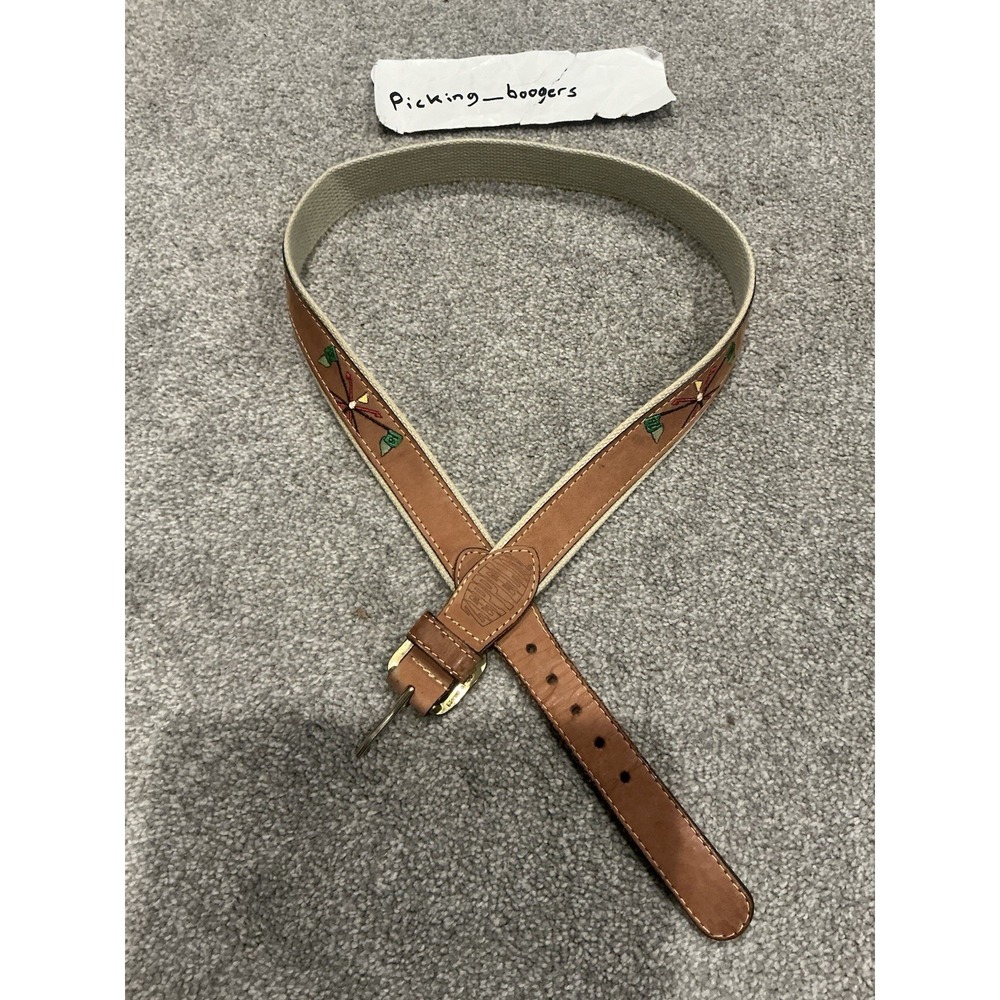 Zeppelin golf themed belt featuring embroidered Men's Size 38